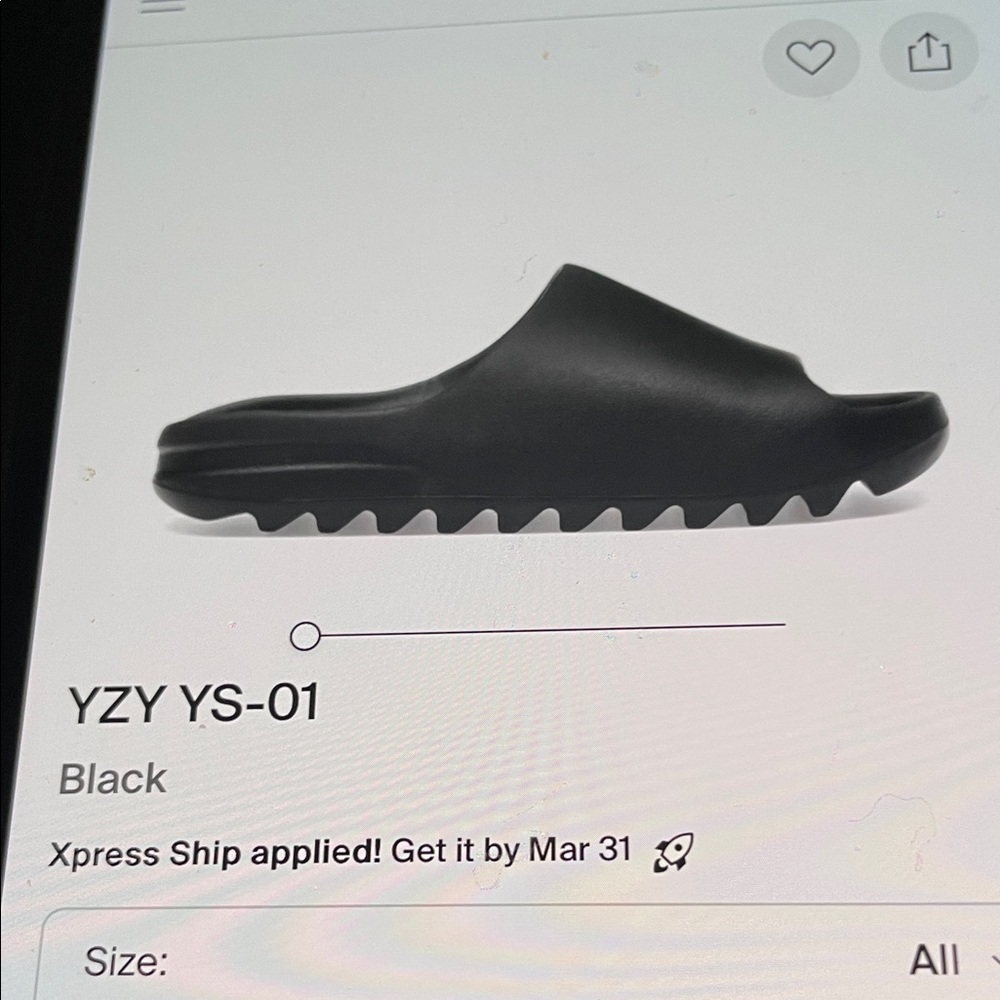 Yeezy YZY YS-01 Black Slide